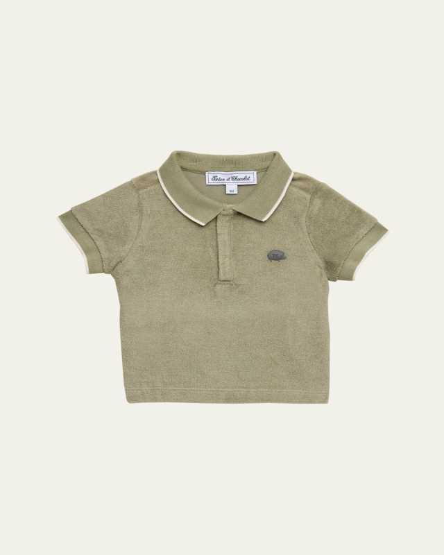 Boy's Terry Polo Shirt, Size Newborn-4